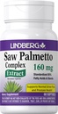 Wyciąg Lindberg Saw Palmetto 124; 160 mg 124; 60 Softgels 124; dla mężczyzn i kobiet 124; Suplement standardowy 124; Non-GMO i Gluten Free