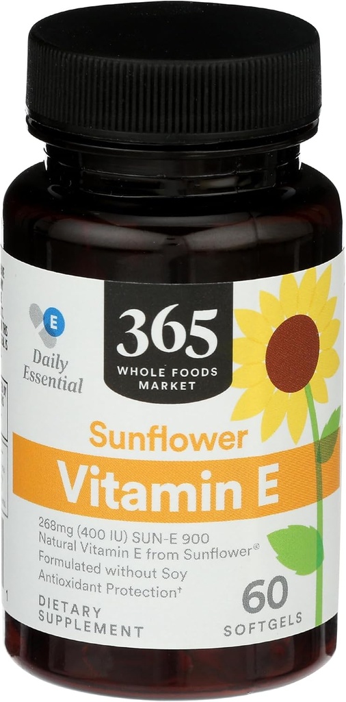 365 by Whole Foods Market, Sunflower Witamina E, 60
