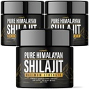 (3 Pack) Shilajit Pure Himalayan Organic Resin - Natural Authentic Lab Tested Formuła dla mężczyzn, Kobiety - No Heavy Metals - 600mg Max Siła z 85 + Ślad Minerałów Golden Grade Suplement Shilajit
