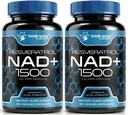 WELLNESS LABSRX NAD Supplement, 1500mg - Liposomal NAD + Suplement z Resveratrol, NAD Plus Boosting - Wsparcie zdrowia komórkowego, Stamina & Zdrowe Starzenie - Ultra Siła kapsułki, USA Made - 2 Pack