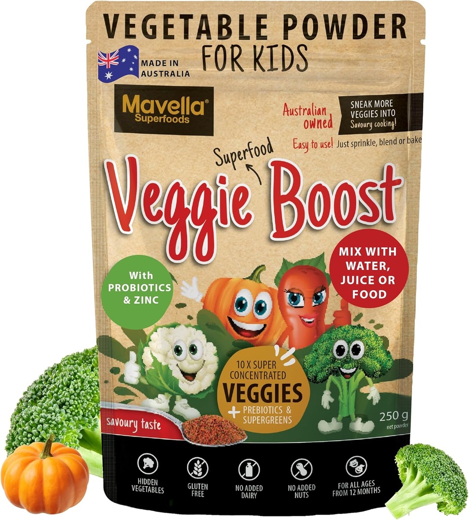 Proszek roślinny dla dzieci Wegegie Boost Probiotyki włókna Super Zielone Pea Białko odżywcze Suplement Savoury Flavored 8.82oz (250g)