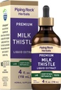 Piping Rock Milk Thistle Extract Liquid Drops 124; 4 Fl Oz Description 124; Herb Tincture Supplement Description 124; Alkohol wolny 124; Wegetarianin Description 124; Nie GMO, Gluten Free