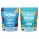 Ultima Replenisher Electrolyte w proszku mieszanki napojów - Cukier wolny - Odmiana, Crave Killer - 20 Stickpack, 14 Stickpack - 6 Electrolytes and Minerals - Keto Friendly, Wegan, Non-GMO