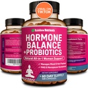 Hormon Równowaga + Probiotyki dla kobiet- Natural Menopauza Relief, Zarządzanie wagą, Bloating, Hot Flash, PMS Bilans 124; Organic Maca, Chasteberry, Dong Quai & Black Cohosh Bilans 124; Non GMO 124; 120 V Kapsułki