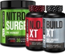 Jacked Factory Nitroshare Pre Workout, N.O. XT Suplement tlenku azotu & Build- XT Daily Muscle Builder Bundle