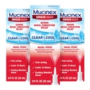 Mucinex Sinus-Max Nasal Spray Decongestant, 12 Godziny Nadmierne-TeThe@-@ Counter Nose Spray for Sinus Relief, Nasal Decongestants dla dorosłych, Chłodzenie Menthol, 0,75 Fl Oz (Opakowanie 3)