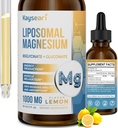 Wysoka wytrzymałość Krople magnezowe liposomalne, łatwo wchłaniane Chelatowane Formy Bisglicinatu magnezu i Glukonian magnezu, 60ML Lemon aromatyczne krople płynne
