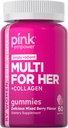 PINK Gummies multiwitaminowy dla kobiet 124; Non- GMO & Gluten Free Breage124; Plus Collagen & Biotin Breage124; Mieszany Flavor Berry