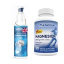 Wysoka Absorpcja Suplement magnezu (100 Count) i żel do skurczów nóg i mięśni żrących
