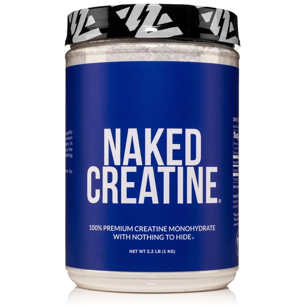 NAKED Czysty mikronizowany monohydrat kreatury - 200 Sług, 1000 g luzem - NSF Certified, Wegan, Non-GMO, Gluten & Soy Free - Muscle Building, Trening siłowy, Sala gimnastyczna i suplement fitness