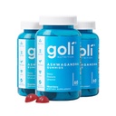 Goli Ashwagandha & Witamina D Gummy - 180 Hrabia - Mieszane Berry, KSM- 66, Wegan, Roślina oparta, Non-GMO, Gluten- Free & Żelatyna Relax. Przywróć. Unwind, opakowanie po 3