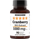 MONOHERB Cranberry Extract 1000 mg - 90 Kapsułki wegetariańskie