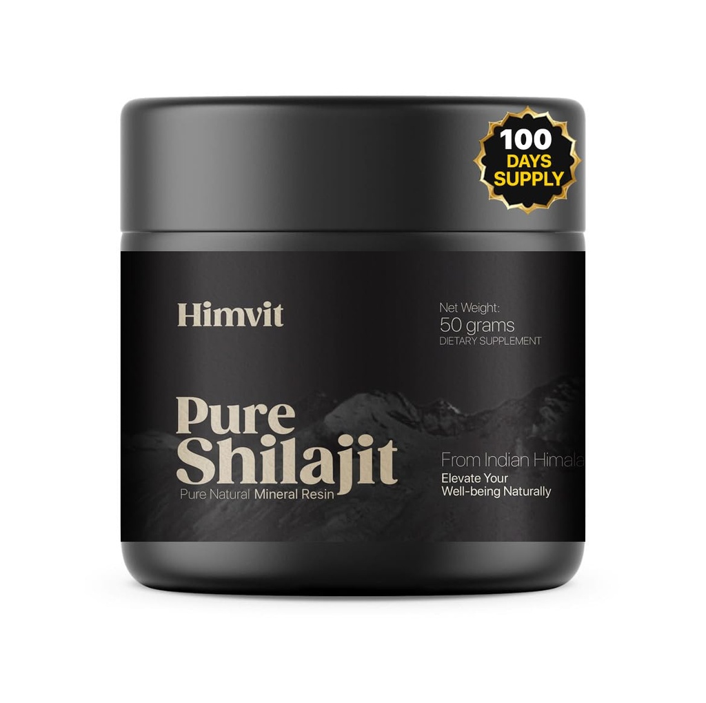 Czysty himalajski organiczny Shilajit Resin z laboratorium Report Super wysoki potencjał dla mężczyzn i kobiet Fulvic Acid & Trace Minerals suplement Humic Acid Resin 124; Wspomaga energię, Metabolizm i odporność 124; 50 Grams