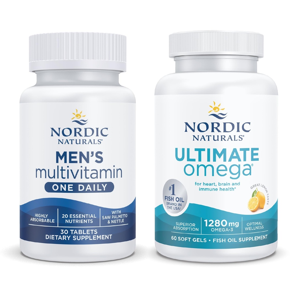 Nordic Naturals Starter Pack - Men 's Multivitamin One Daily, Ultimate Omega