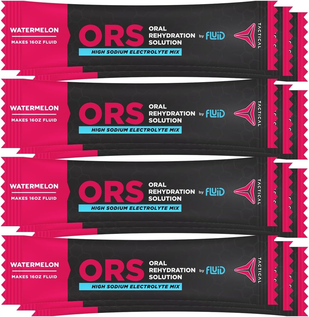 Płynny Tactical - ORS (roztwór do nawadniania jamy ustnej), Odzyskiwanie szybciej, Ekstremalne odwadnianie elektrolity, 12pack (Arbuz)