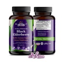 Black Elderberry Kapsułki 124; 180 Hrabia 124; Sambucus Elderberry Witaminy, Non-GMO, Gluten Free, Organic Elderberry Extract Sambucus Nigra