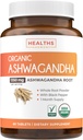USDA Organic Ashwagandha Suplement - Wysoka potencja Ashwagandha Pigułki Made with Organic Black Pepper for Enhanced Absorption - Wegan Non-GMO Made in the USA & Lab Verified (1 miesiąc dostaw)
