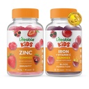 Żywe dzieci Cynk + Żelazko i Witamina C Dzieci, Gummies Bundle - Great Desting, Suplement witaminy, Gluten Free, GMO Free, Gummy do żucia