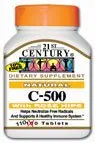 21 Century C 500 Mg z Rose Hips Tablets, 110 Count (Opakowanie po 2)