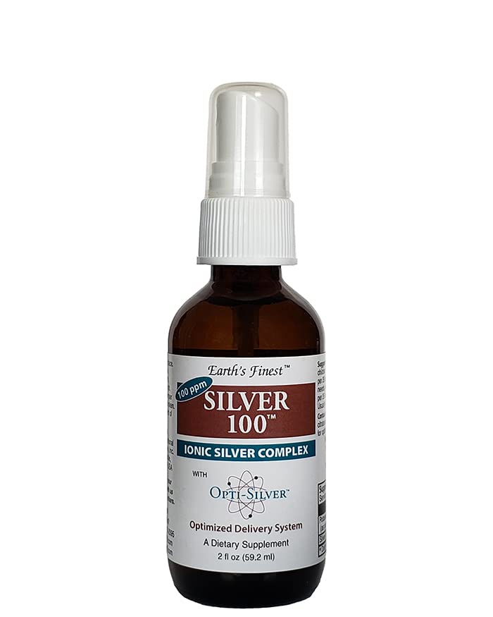 Srebrny kompleks srebrny 100 jonowy z Opti- Silver Optimized Delivery System for Immune Support - 100 ppm, 2oz (59.2 ml) - Spray