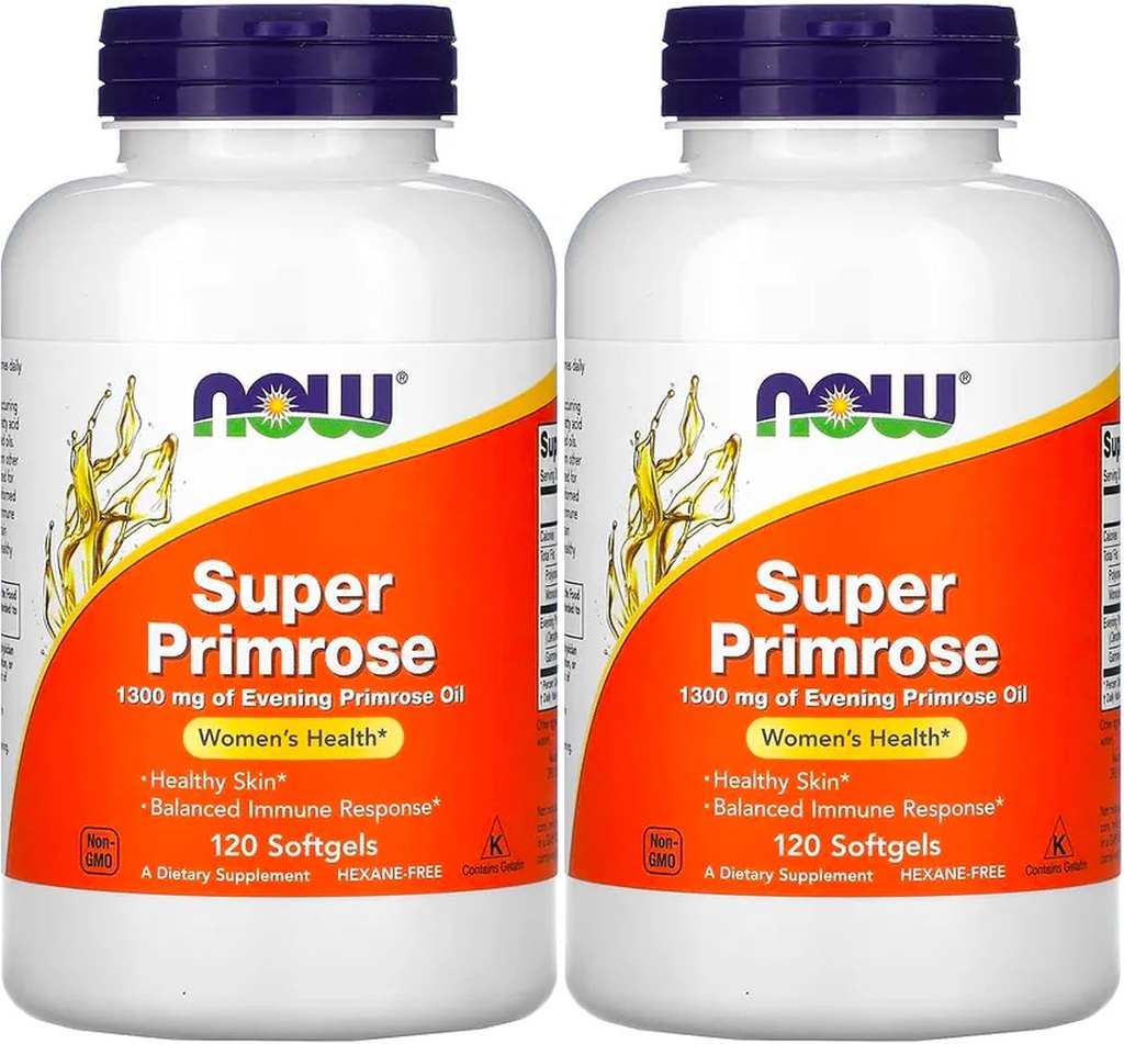 Teraz żywność Super Primrose 1300mg, 120 żel (Opakowanie 2)