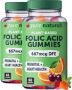 Yuve Gumiaki prenatalne dla kobiet - Kwas foliowy Witaminy prenatalne 667 mcg DFE - Witaminy do żucia Prenatalne - Hormonal Support & Folate Acid - Vegan & Natural - Witaminy prenatalne - 2 opakowania 60ct