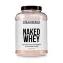 NAKED Truskawkowe białka serwatki - Wszystkie naturalne białka serwatki karmione w proszku + Suszone truskawki + Cukier kokosowy - 5lb luzem, GMO- Free, Soy Free, Gluten Free.