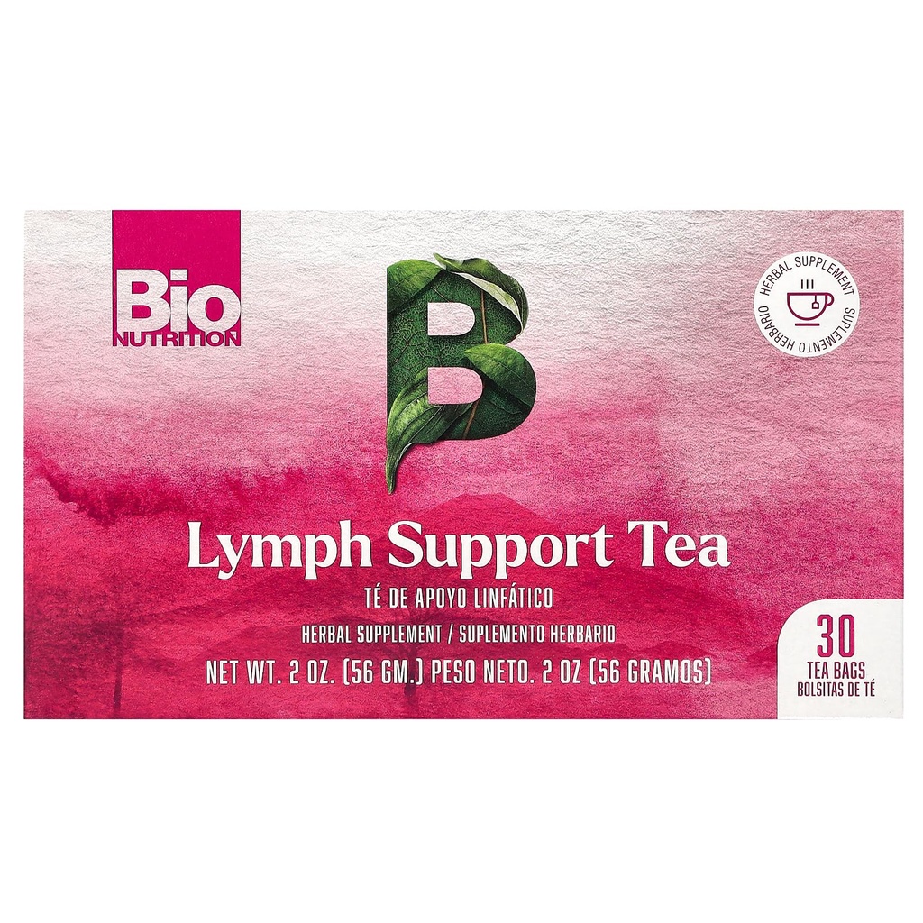Bio Nutrition Lymph Wsparcie herbaty, Kofeina wolna, 30 Torby herbaty, 2 oz (56 g)
