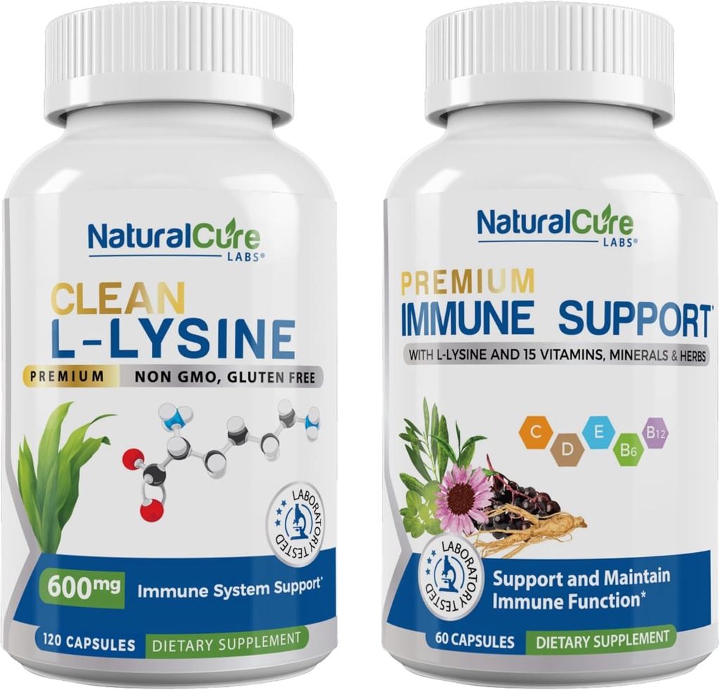 Natural Cure Labs Bundle: Clean L- Lysine + Wsparcie immunologiczne