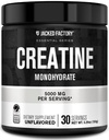 Jacked Factory Creatine Monohydrate Powder 150g - 5g Daily Micronized Creatine Monohydrate for Men and Women, Vegan-Friendly, Third-Party Tested - 30 Servings, Unflavored