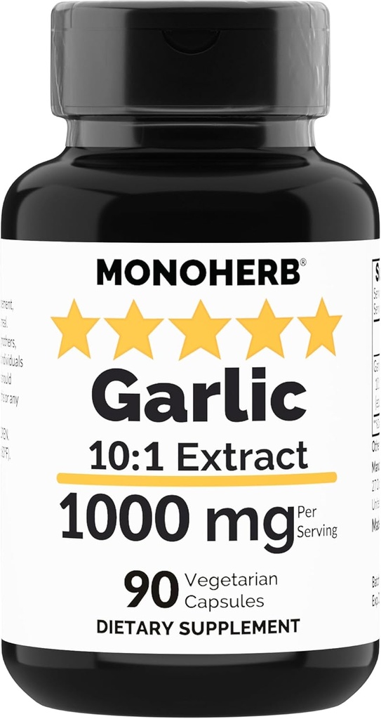 MoNOHERB czosnek ekstrakt 1000 mg - 90 Kapsułki wegetariańskie