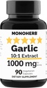 MoNOHERB czosnek ekstrakt 1000 mg - 90 Kapsułki wegetariańskie