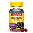Nature Made Elderberry z witaminą C i cynku, Suplement diety dla wsparcia immunologicznego, 60 Gumiaki Elderberry, 30 Day Supply