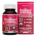 BioBeet ® Max Siła Buka Korzeń Kapsułki - 21: 1 Koncentrat, Każda Podawanie Pochodne z 28,350 mg Organic Beetroot - Wchłanianie Wzmacnianie z BioPerine ® Czarny Pieprz Ekstrakt (60 Kapsułki)
