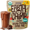 EarthChimp Organic Vegan Protein Powder - z probiotykami - Non GMO, Dairy Free, Non Whey, Plant Based Protein Powder for Women and Men, Gluten Free - 52 Servings 64 Oz (Czekolada) No Scoop