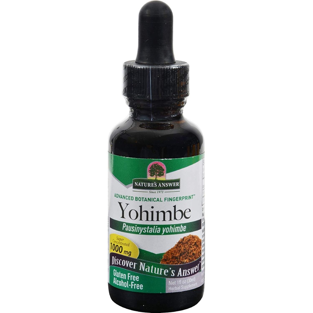 Natury Odpowiedź Yohimbe Bark Alkohol wolny - Suplement ziołowy - Gluten wolny - 1 fl oz (Opakowanie 2)