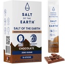 Sól Ziemi Premium Zero- Sugar Electrolyte - Wykonane z Pink Himalayan Sól - Nawodnienie w proszku pakiety 124; Składniki Premium 124; Keto & Paleo Przyjazny 124; 12 Sticks, Czekolada