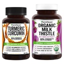 FarmHaven Milk Thistle 120 Kapsułki i kurkumina kurkuminowa 90 Kapsułki