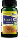Medic & Science Xtra D3 Witamina D 10 000 IU (250 mcg) Suplement Cholekalcyferolu dla mężczyzn i kobiet (60 Easy to Swallow Softgels) Najlepsze dla kości, Heart Health, Wsparcie układu immunologicznego, Lung Function