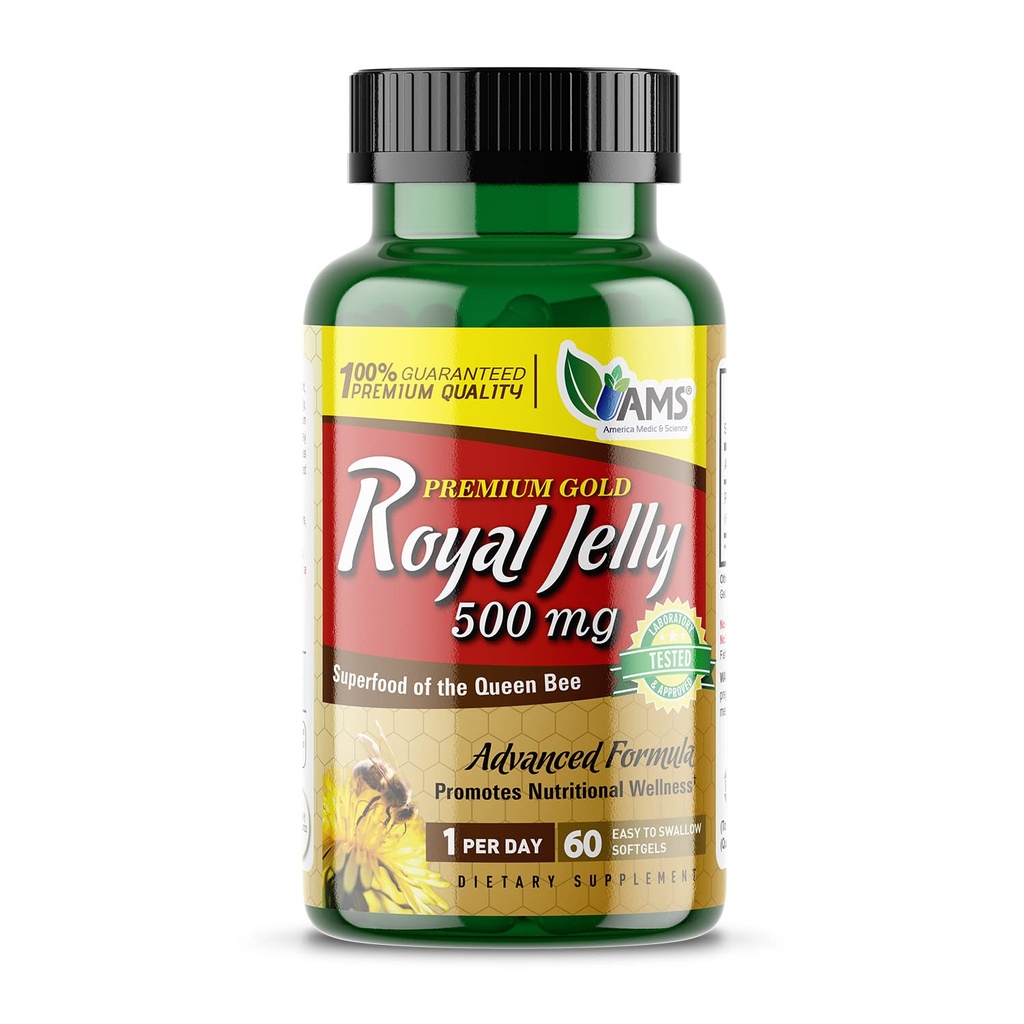 America Medic & Science Royal Jelly 500mg (60 softgeli) 124; Superfood of The Queen Bee Bee 124; Suplement diety dla kobiet 124; Promuje odporność i płodność 124; Wspiera skórę, wątrobę, serce i zdrowie mózgu