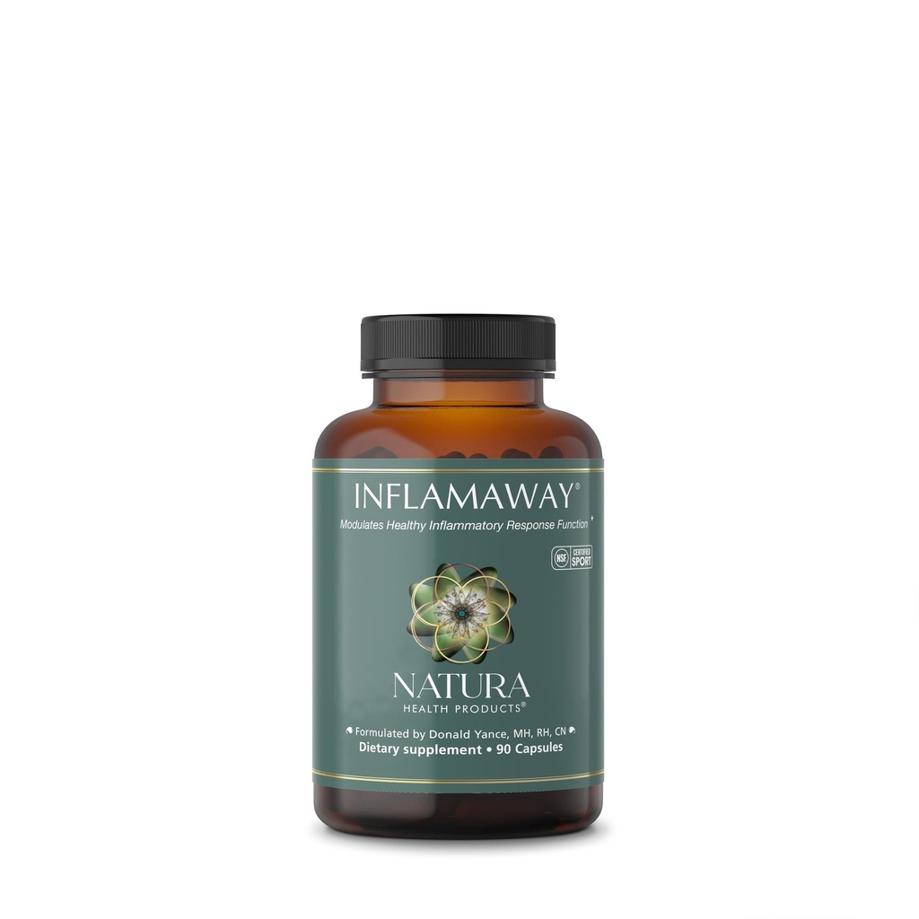 Dodatek Inflamaway - Modulować zdrową reakcję zapalną - Serrata Boswella, Bromelain, Ginger, Black Pepper (BioPerine) i Chinese Skullcap (90 kapsułek)
