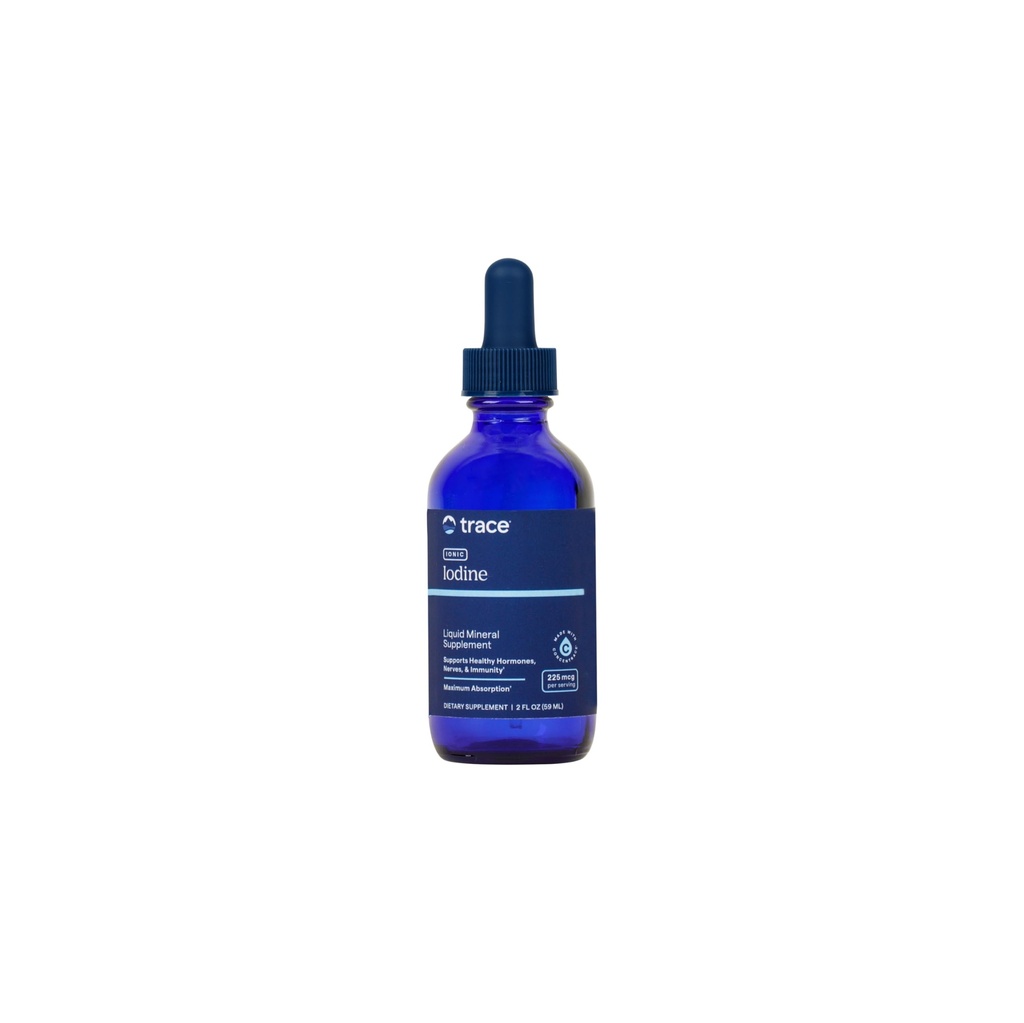 Ślad Minerały Jodu 225 mcg - żel Suplement do wspierania układu immunologicznego i zdrowia tarczycy - Jod Krople z magnezu - Wspiera zdrowy system nerwowy - 2 fl oz (295 Służenia)