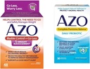 AZO Bladder Control z Go- Less ® & Weight Management Dietetic Supplement & Kompletna równowaga żeńska codziennie Probiotyki dla kobiet, klinicznie sprawdzone, aby pomóc chronić