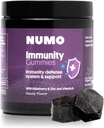 Numo Gummies Elderberry - Wsparcie układu immunologicznego z suplementem przeciwutleniaczy - Kompletna formuła z Sambucus Fruit, Witamina D3, Cynk, Witamina C, Probiotyki - Organic, Wegan & Kosher - 60 Count