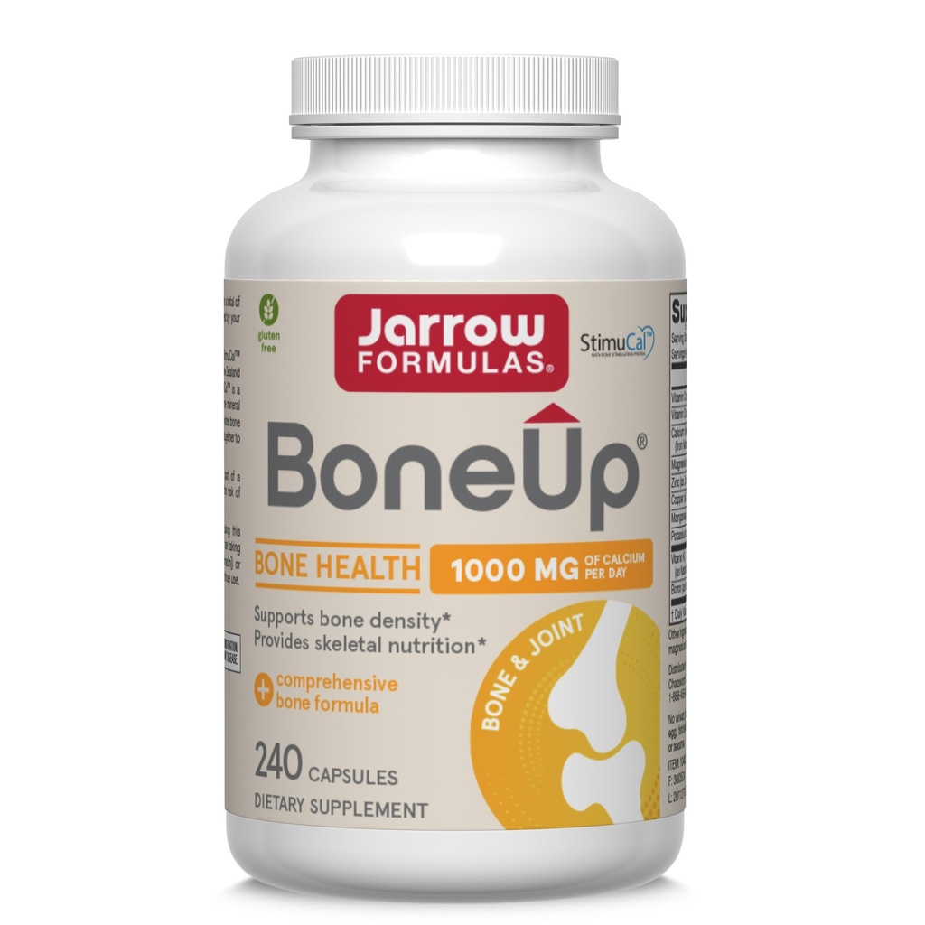 Jarrow Fixas BoneUp for Bone Density - Witamina D3 i K2, Wsparcie wapniowe, 240 Kapsułki, Promotes Skemetal Nutrition, Do 40 Days Supply