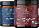 TRIBE ORGANICS Endurance Duo: Organic KSM- 66 Ashwagandha + Organic Moringa - Kapsułki wegetariańskie - 2 Miesiąc dostaw - Funkcja mózgu, Focus, Wsparcie nastrojów, Energia i siła