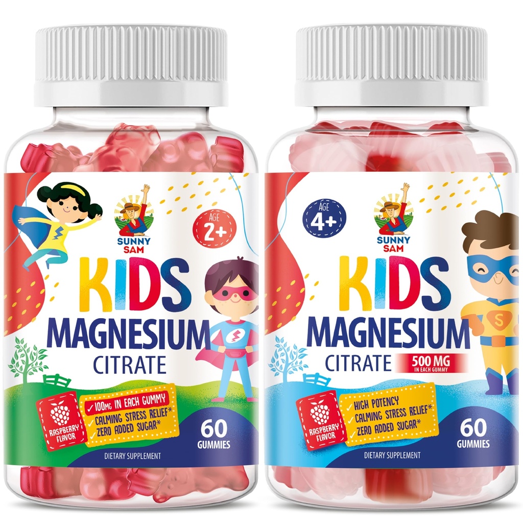 Magnezu Gummies dla dzieci i dorosłych - Spokojnie Magnezu Chews - Magnezu Citrate Chewable Suplement do nastrojów i wsparcia mięśni