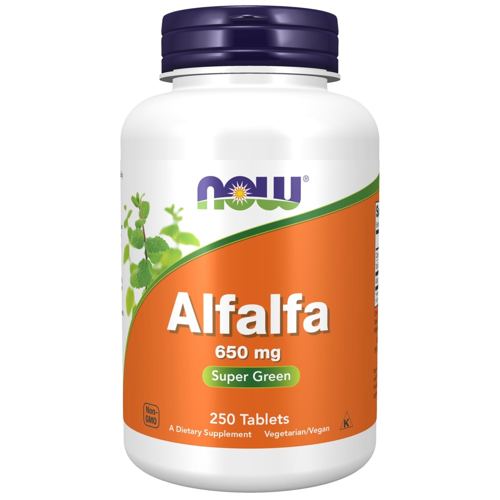 Teraz żywności Suplementy, Alfa 650 mg źródło witaminy K, Green Superfoods, 250 Tabletki