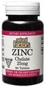 Czynniki naturalne - Chelat cynku 25 mg, Wsparcie dla zdrowej skóry i funkcji immunologicznych, 90 tabletek