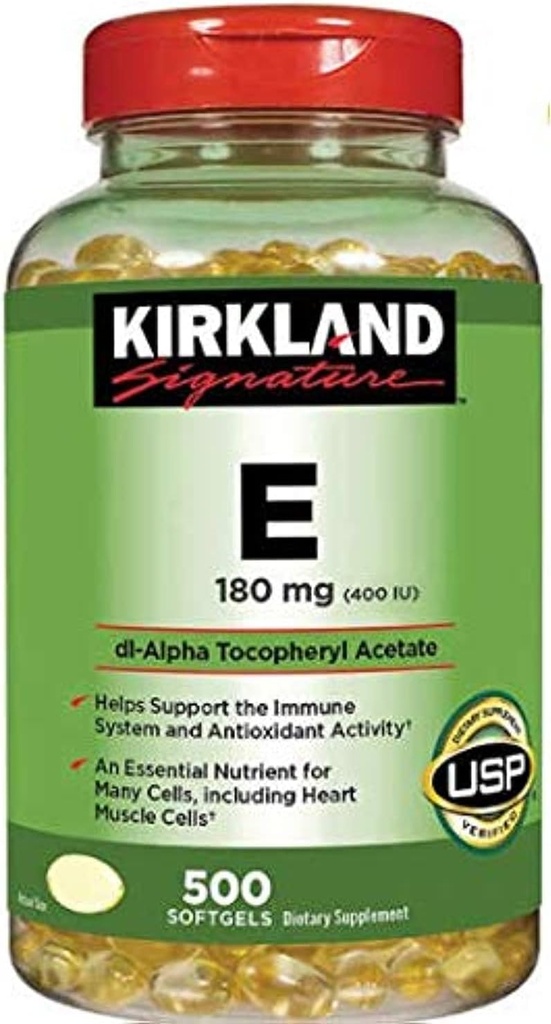 Kirkland Signature Witamina E 180mg, 500 Softgels